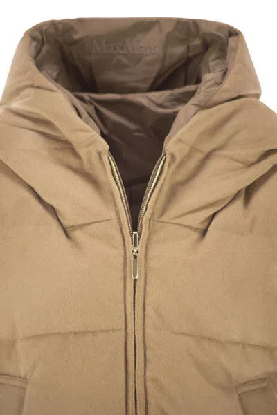 Max Mara The Cube Delfy - Reversible Padded Waistcoat In Camel And Water-repellent Taffeta In Brown