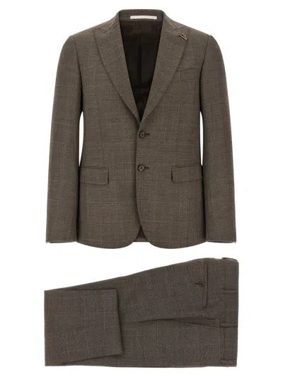 Pal Zileri Tailored Suit Dress Featuring Notch Lapel In Brown