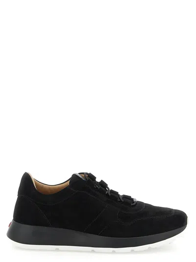 Tod's Suede Sneakers Low Profile Rubber Sole In Black