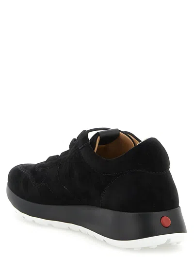 Tod's Suede Sneakers Low Profile Rubber Sole In Black