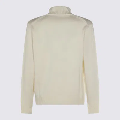 Zanone Minimalist Knit Sweater With Timeless Silhouette In White