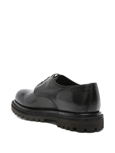 Officine Creative Leather Derby Shoes In Black
