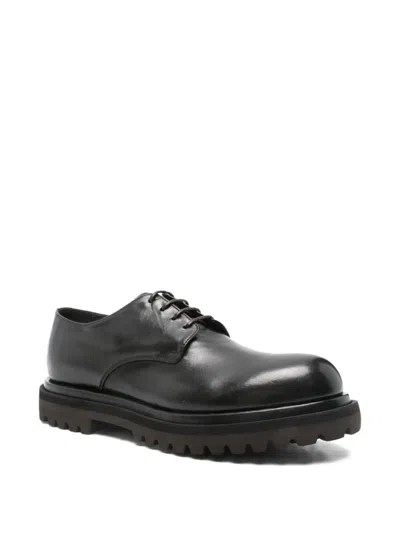 Officine Creative Leather Derby Shoes In Black