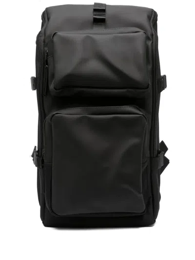Rains Trail Cargo Waterproof Backpack In Black