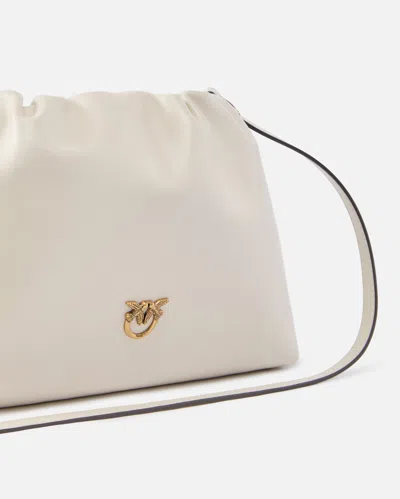 Pinko Small Lather Shoulder Bag With Drawstring In Multi