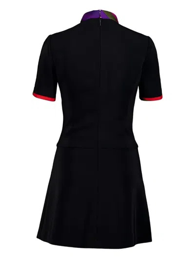 Pucci Printed Silk-trimmed Cady Minidress In Black