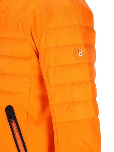 Bogner Quilted Hooded Jacket In Orange