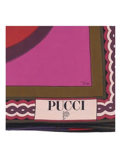 Pucci Graphic-print Silk Scarf In Purple
