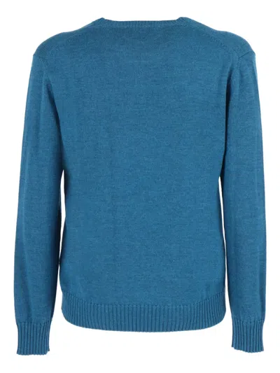 Ballantyne Ribbed Crew-neck Sweater In Blue