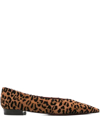 Roberto Festa Pointed Leopard-print Ballet Flats In Multi