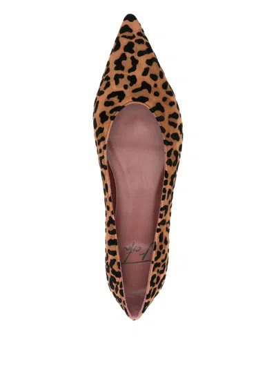 Roberto Festa Pointed Leopard-print Ballet Flats In Multi