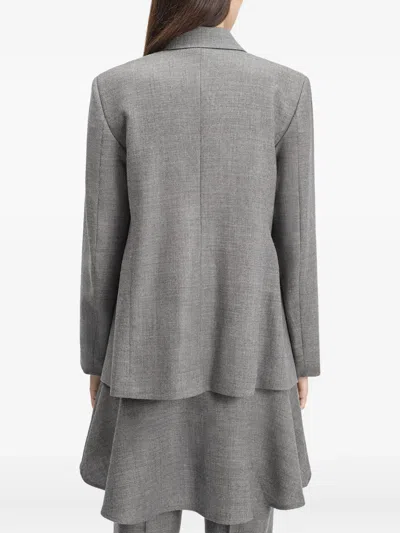 Bite Studios Asymmetric-fastening Blazer In Gray