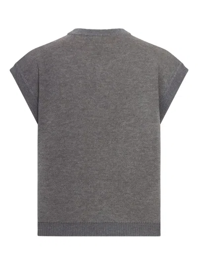 Magliano Wool Vest With Print In Gray