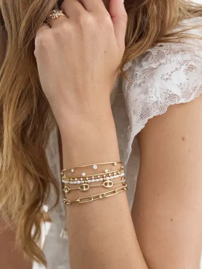 Zoë Chicco 14k Gold Mariner Station Bracelet In Gold