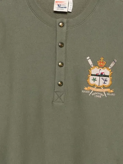 Champion Embroidered Logo Sweatshirt In Green