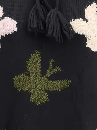 Baziszt Blue Alpaca Vicugna Pacos Sweatshirt In Black