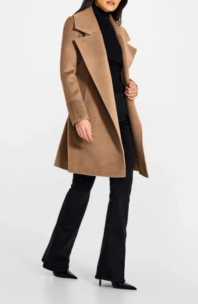 Sentaler Alpaca & Wool Wrap Coat In Brown