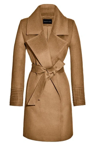 Sentaler Alpaca & Wool Wrap Coat In Brown