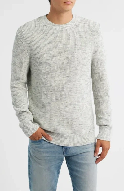 Treasure & Bond Space Dye Crewneck Cotton Blend Sweater In Gray