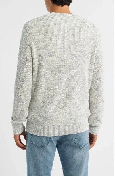 Treasure & Bond Space Dye Crewneck Cotton Blend Sweater In Gray