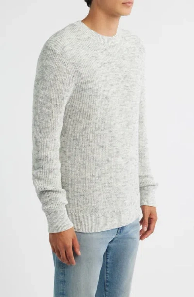 Treasure & Bond Space Dye Crewneck Cotton Blend Sweater In Gray