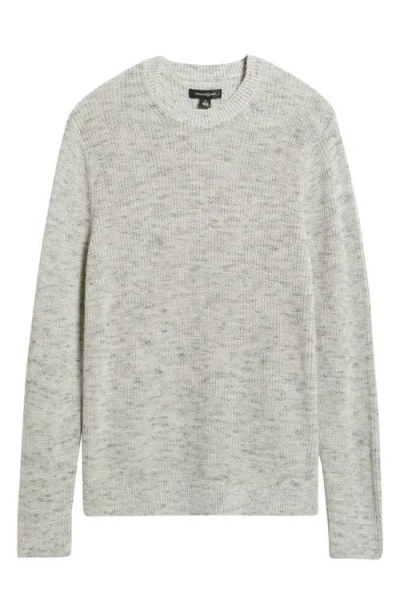 Treasure & Bond Space Dye Crewneck Cotton Blend Sweater In Gray