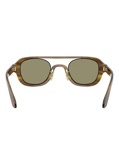 Giorgio Armani Geometric-frame Sunglasses In Brown