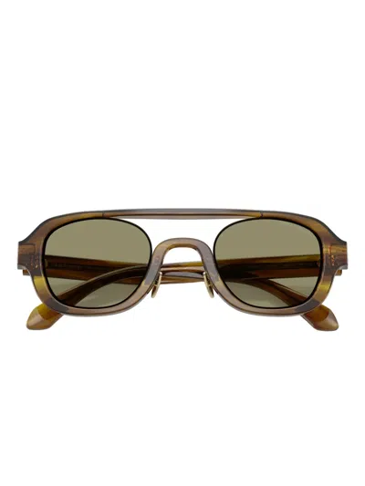Giorgio Armani Geometric-frame Sunglasses In Brown