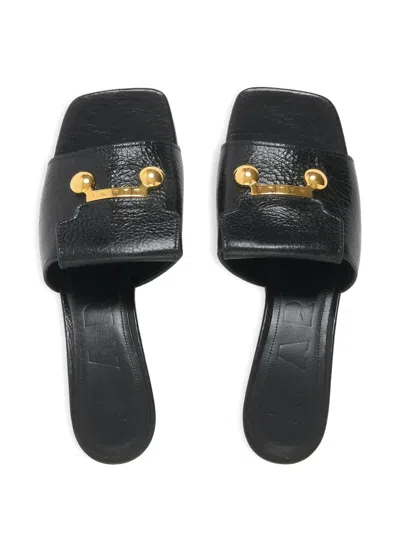 Marni Gold-tone Hardware Sandal In Black