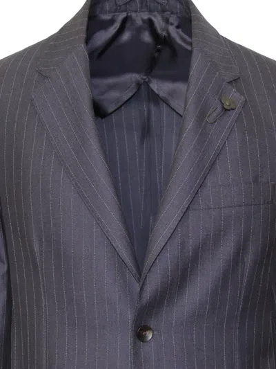 Lardini Pinstripe-pattern Blazer In Gray