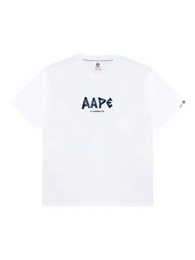 Aape By A Bathing Ape Aape Logo-print T-shirt In White