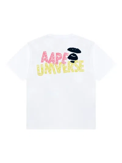 Aape By A Bathing Ape Aape Logo-print T-shirt In White