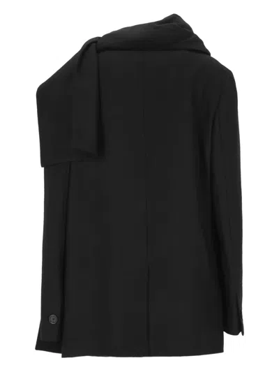 Totême Scarf Single-breasted Jacket In Black