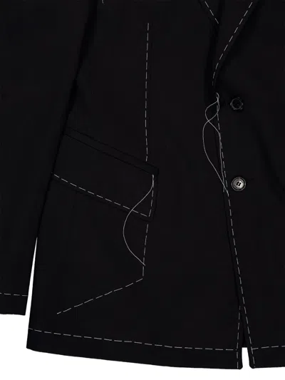 Off-white Stitch Single-breasted Blazer In Black