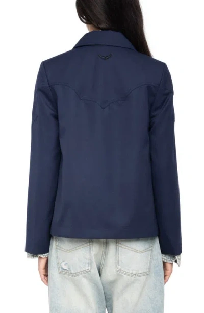 Zadig & Voltaire Lara Tailleur Jacket In Blue