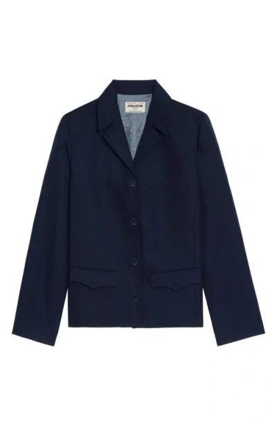Zadig & Voltaire Lara Tailleur Jacket In Blue
