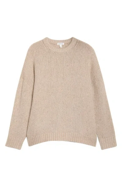 Nordstrom Metallic Crewneck Sweater In Neutral