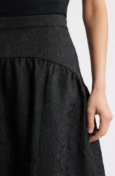 Caslonr Caslon(r) Floral Jacquard Full Midi Skirt In Black