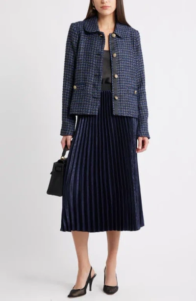 Caslonr Caslon(r) Tweed Bow Jacket In Blue