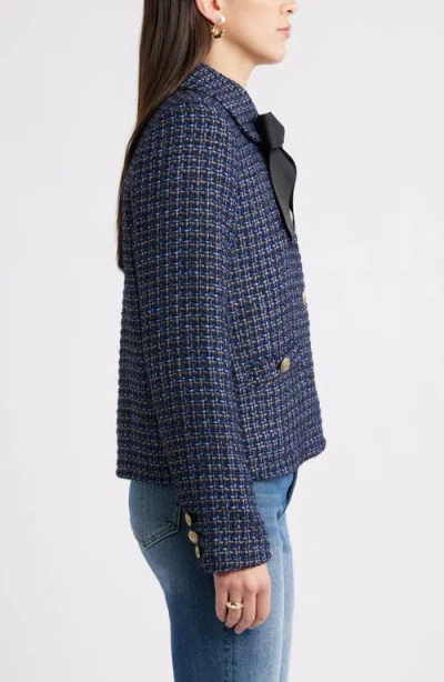 Caslonr Caslon(r) Tweed Bow Jacket In Blue