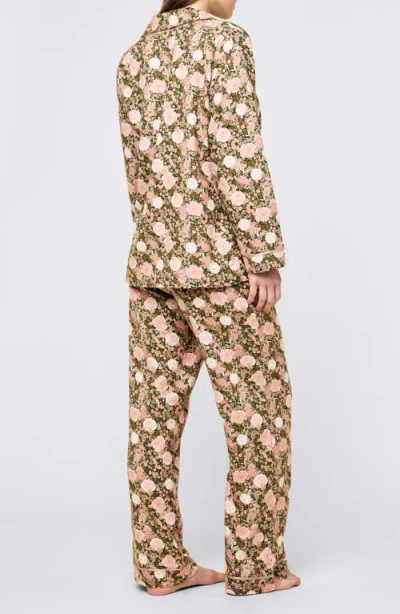 Papinelle Meribel Cosy Full Length Pj Set In Green