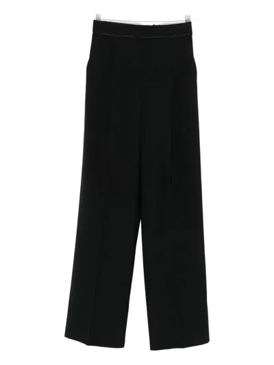 Forte Forte Wide-leg Trousers With High Waist In Black