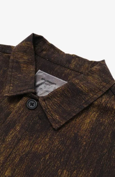 Students Kennedy Camo Twill Chore Jacket In Black