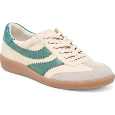 Dolce Vita Merit Sneakers White Green Leather In Multi