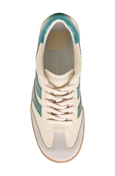 Dolce Vita Merit Sneakers White Green Leather In Multi