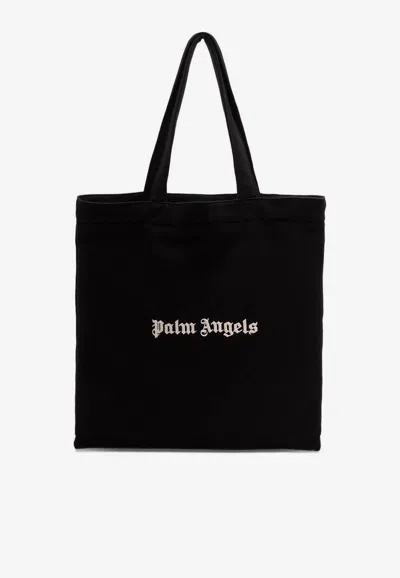 Palm Angels Rectangular Tote Bag Logo Design In Black