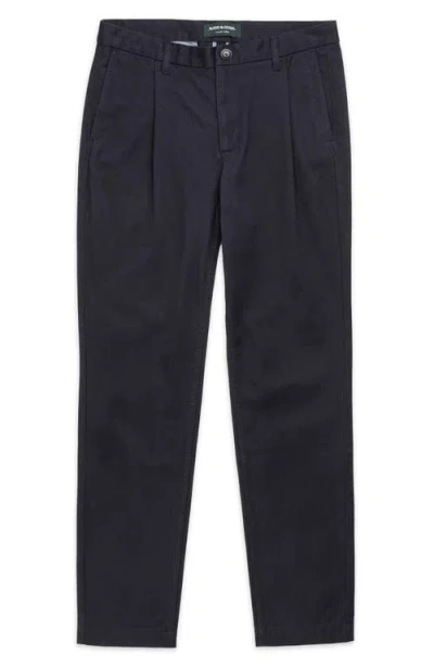 Rodd & Gunn Fielding Pleated Tapered Cotton Twill Chinos In Blue