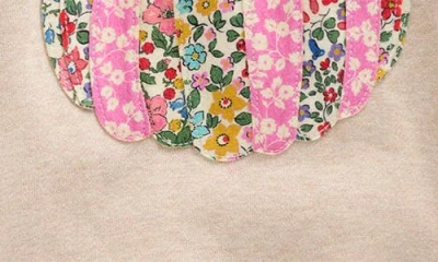 Mini Boden Kids' Pumpkin Appliqué Sweatshirt In Pink