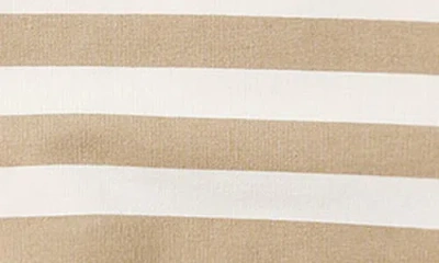 Quincy Mae Oversize Stripe Cotton Sweatshirt In Neutral