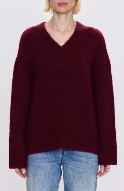 Pistola Talia V-neck Sweater In Burgundy